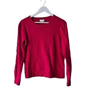 J. Crew Womens Pink Cotton Wool Blend Crewneck Long Sleeve Teddie Sweater Size M
